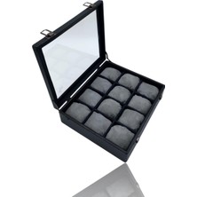 PremiumPort 12'li Siyah Saat Saklama Kutusu, Şık ve Kullanışlı Organizer