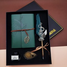 Skygo Mürekkepli Divit Kalem Ve Defter Set Yeşil