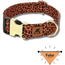 Feyza Design Şık Leopar Desenli Köpek Boyun Tasması, Rahat ve Dayanıklı Tasarım