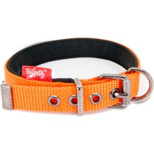 Feyza Design Yumuşak Dokulu Köpek Boyun Tasması, Rahat ve Dayanıklı Turuncu