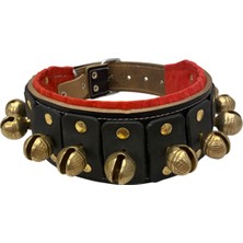 Feyza Design Sağlam Hakiki Deri Kangal Köpek Tasma, 11 Zilli, Konforlu ve Şık Tasarım