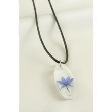 Peygamber Çiçeği Elips Epoksi Kolye