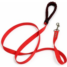 Feyza Design Kırmızı Köpek Gezdirme Kayışı ve Ipi, Güvenle Gezdirin