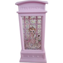 PremiumPort Sulu Simli Işıklı Retro Telefon Temalı Kar Küresi Buzlar Kraliçesi