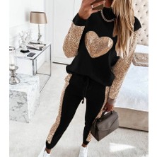 Mericline Kadın Uzun Kollu Yarım Balıkçı Yaka Pul Payet Detay Iki Iplik Ikili Takım