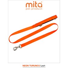 Feyza Design Neon Turuncu 120CM Köpek Gezdirme Tasması ve Kayışı, Dayanıklı ve Şık