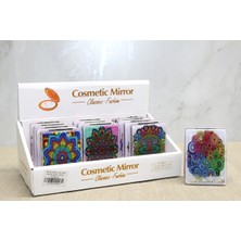 PremiumPort Renkli Mandala Desenli Hareketli Sulu El Aynası, Şık ve Kullanışlı Tasarım