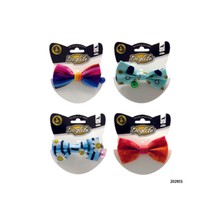 Feyza Design Renkli ve Şık Köpek Boyun Tasması, Papyon ve Zilli Detaylı Tasarım