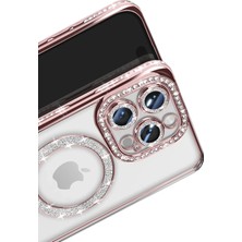 Lims Store Newface Iphone 16 Pro Max Kılıf Joke Simli Magneticsafe Kılıf - Pembe