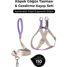 Feyza Design Ayarlanabilir Köpek Göğüş ve Gezdirme Kayışı Seti, El Yapımı, Dayanıklı, Rahat Kullanım