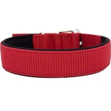 Feyza Design Yumuşak Dokuma Köpek Boyun Tasması, 4X52-60CM, Kırmızı