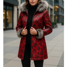 HMO Store Rose Luxry Premium Hakiki Kürk Hakiki Deri Ceket