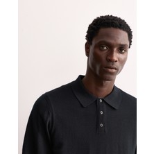 Marks & Spencer Merino Ipek Karışımlı Düğmeli Polo Üst