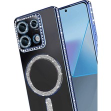 Novis Liora Newface Xiaomi Redmi Note 13 Pro 4g Joke Simli Magneticsafe Kılıf - Mavi