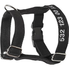 Feyza Design Kişiye Özel Numaralı Köpek Göğüs Tasması, Nakışlı Güvenlikli Tasarım