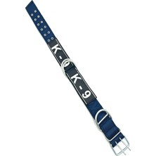 Feyza Design Koyu Lacivert K9 Köpek Boyun Tasması, Güvenli ve Şık Tasarım