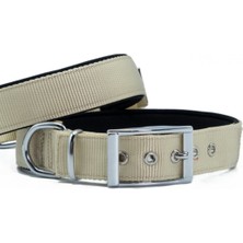 Feyza Design Köpek Boyun Tasması Elit Dokuma Haki, Large 3X47-55 cm