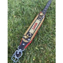 Feyza Design Isimli Hakiki Deri Yavru Kangal Tasması, 2 Zilli, 60 cm