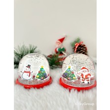 PremiumPort Yılbaşı Temalı Büyük Boy Simli Kar Küresi, Asorti, 1 Adet