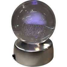 PremiumPort Renkli LED Işıklı Kristal Cam Küre ile Büyüleyici Atmosfer Yaratın