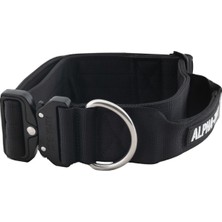 Feyza Design Yüksek Güçlü 5cm Taktik Boyun Tasması, Kulplu, Büyük Irk Için