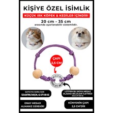 Feyza Design Kişiye Özel Yuvarlak Çelik Isimlik Kolye, Köpek ve Kedi Ip Zincir, 2 Renk