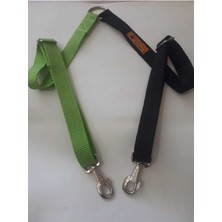 Feyza Design Iki Renkli Köpek Gezdirme Kayışı Seti, Siyah ve Neon Yeşil, Rahat Kullanım
