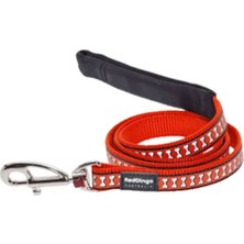 Feyza Design Turuncu Kemik Desenli Uzun Köpek Uzatma Tasma Large 25MM 1,2m