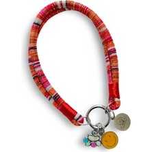 Feyza Design Kırmızı Ip Halat Kedi Köpek Charm Kolye, Gümüş Rengi, Şık ve Dayanıklı