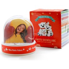 PremiumPort Büyük Kar Küresi, Parlak ve Renkli Kar Tanesi Süsleme, Hediye Alternatifi