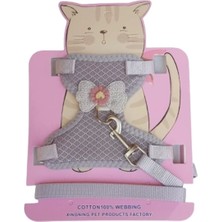 Feyza Design Renkli Çiçek Desenli Küçük Irk Köpek ve Kedi Göğüs Tasması