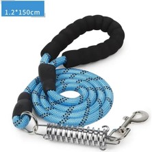 Feyza Design Yaylı Köpek Gezdirme Kayışı 150X1.2 cm Mavi, Rahat ve Güvenli Kullanım
