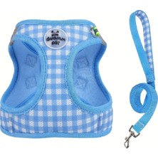 Feyza Design Kareli Kedi Köpek Göğüs ve Gezdirme Seti, Konforlu ve Pratik Kullanım