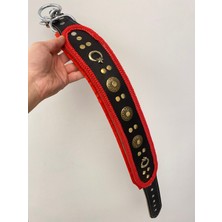 Feyza Design Geniş Hakiki Manda Derisi Kangal Köpek Tasması Siyah