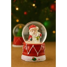 PremiumPort Yılbaşı Temalı Noel Baba Kar Küresi, LED Işıklı, Hediyelik, 6,5 cm
