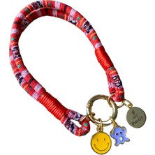 Feyza Design Kırmızı Ip Halat Kedi Köpek Kolyesi Charm, Şık ve Dayanıklı Tasarım