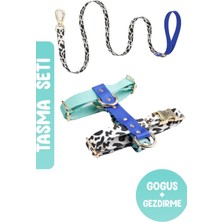 Feyza Design Konforlu Köpek Kaçış Önleyici Tasma Seti, Göğüs ve Gezdirme Tasması