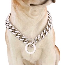Feyza Design Dayanıklı 66 cm Paslanmaz Çelik Köpek Boyun Tasması Zinciri
