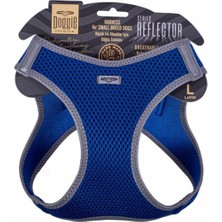 Feyza Design Havalı Dokuma Reflektör Köpek Göğüs Tasması, Mavi, Orta, 38-44 cm