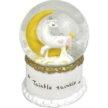 PremiumPort Rüya Gibi Unicorn Kar Küresi, Işıklı ve Sihirli Dekorasyon Parçası
