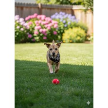 Feyza Design Renkli Köpek Motifli Üçgen Fular Bandana, Şık ve Rahat Tasarım