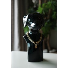 Feyza Design Şık Köpek ve Kedi Harf Tasarımlı Zincir Kolye