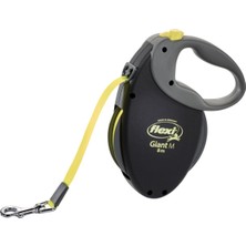 Feyza Design 8m Neon Köpek Uzatma Tasma, Medium Boy, Otomatik Şeritli, 25KG'YE Kadar