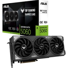 Pazarcan Asus TUF-RTX5060-O8G-GAMING, 8gb, 128BIT, Gddr7, 1xhdmi, 3xdp Ekran Kartı