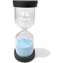 Zaman Mavi Kumlu Cam Kum Saati 45 Dakika | Masa Üstü Dekor