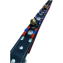 Feyza Design Dayanıklı ve Şık 2 Zincirli Deri Köpek Tasması, Konforlu Kullanım