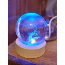 PremiumPort Işıklı Geyik Modeli Kar Küresi, Sıcak ve Şık Dekorasyon Parçası