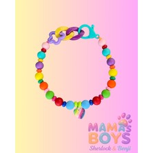 Feyza Design Sevimli Köpek Kolyesi Gökkuşağı Renkli Tasarım Keyifli Kullanım