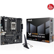 Pazarcan Asus Tuf A620AM-PLUS Wifi, 4xddr5, 2x M.2, Hdmi, 2xdp, Wi-Fi 6, Bluetooth V5.3, Am5 Soket Ga