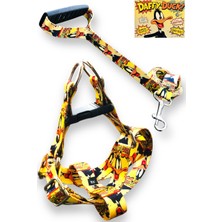 Feyza Design Renkli Köpek ve Kedi Göğüs Tasması ve Gezdirme Kayışı Seti